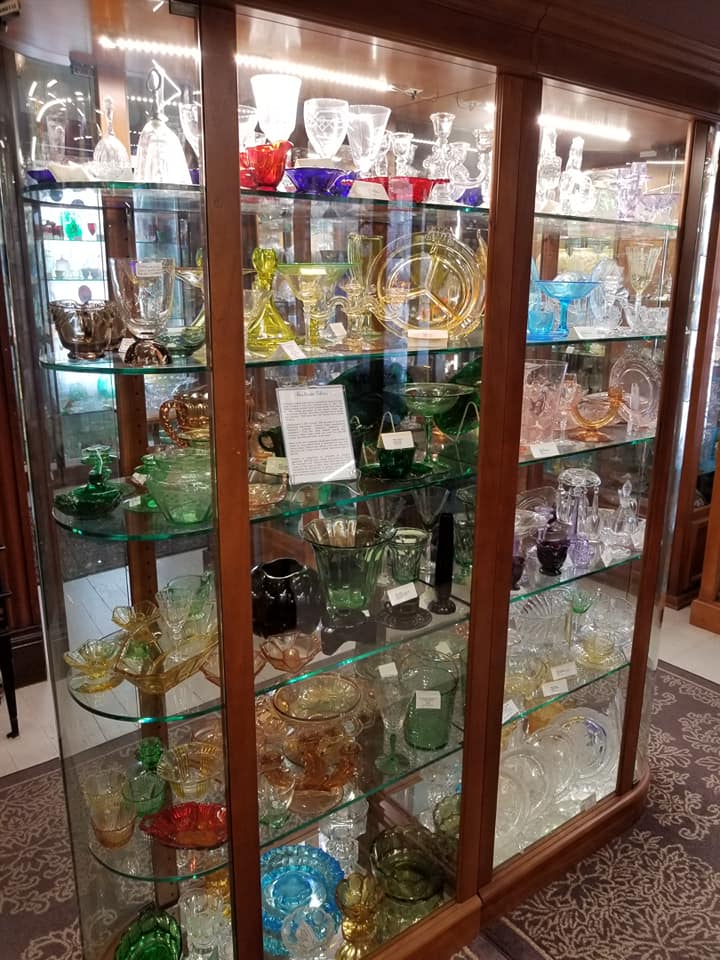 Cabinet of Fostoria glass