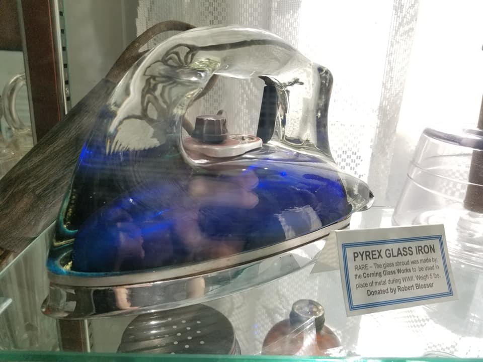 Pyrex glass iron from the museum collection