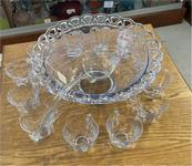 Crocheted Crystal Punch Set